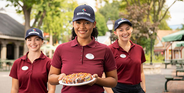 Foods employees in the park
