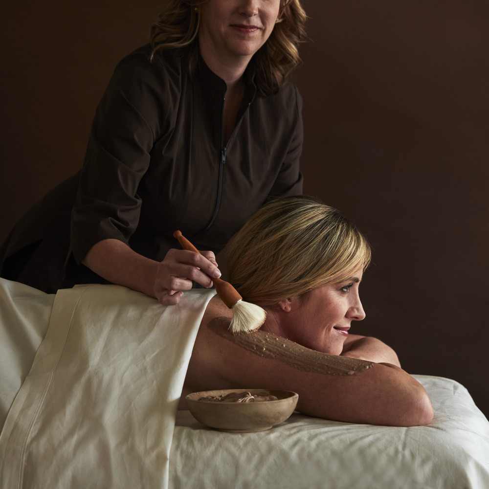 massage therapist and guest