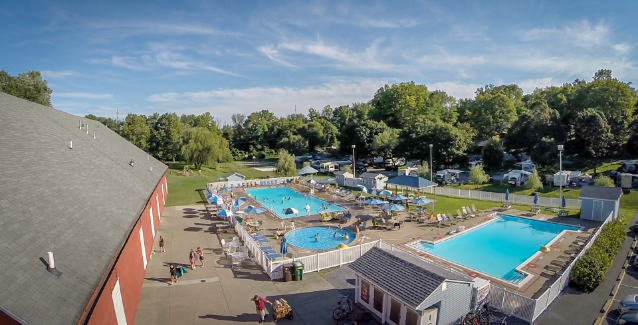 aerial image of hersheypark camping resorts