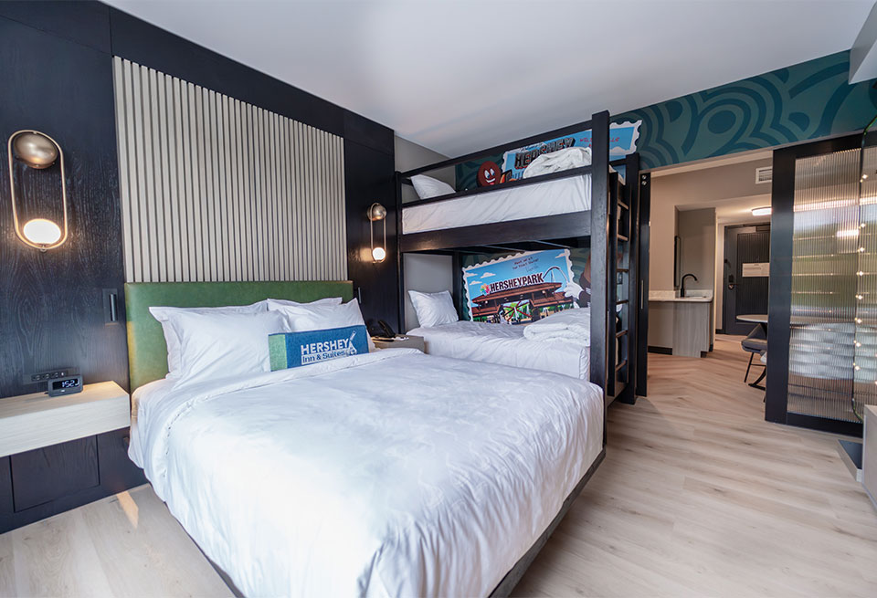 Hershey Inn & Suites bunk room render