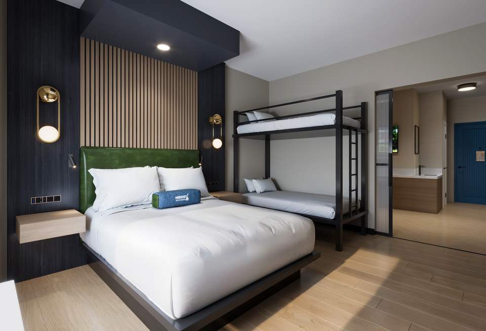 Hershey Inn & Suites bunk room render